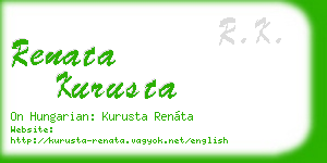 renata kurusta business card